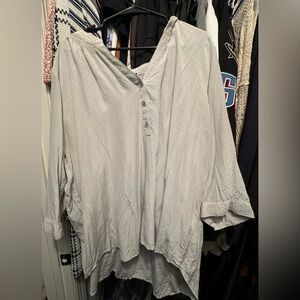 Plus size silk blouse